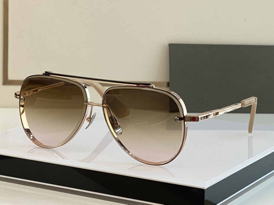 Lunettes de soleil pilotes pour hommes, protection UV400, monture en métal doré, lunettes de soleil lourdes pour la plage/vacances/Streetwear