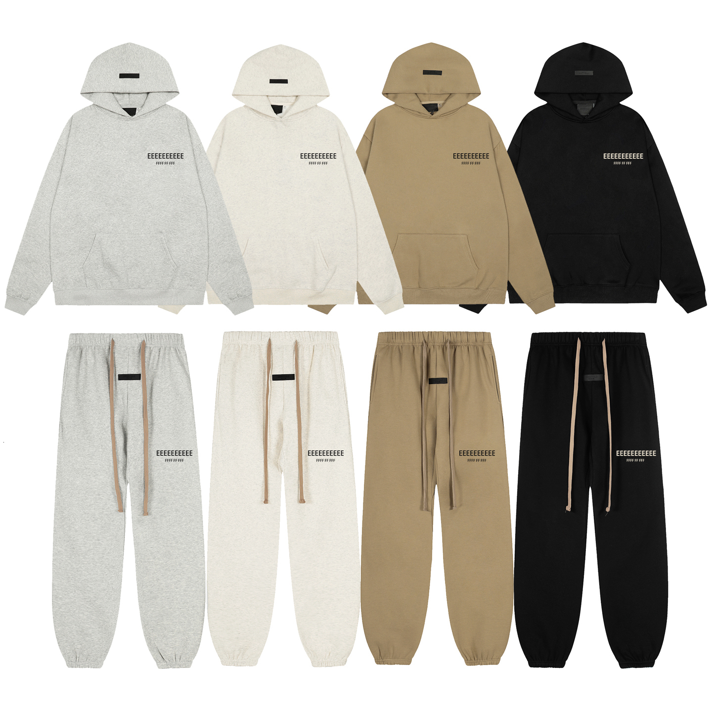 Esstial Letter hoodie Fashion Double Stripe Men's Drawstring Luxury Designer Designer hoodie Sweatshirt and Sweatpant High Street Oversized Pan