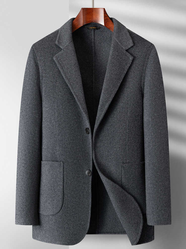 Spring new fashionable double-sided wool suit for men, comfortable wool suit for men, business casual woolen jacket for men M260831