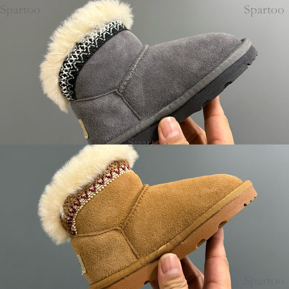 Designer Kids Shoes Boys And Girls Winter Style High Top Snow Boots Playing With Snowshoes Outdoors Shoes Correct Brand New 2026 Anti Slip Cotton Bo