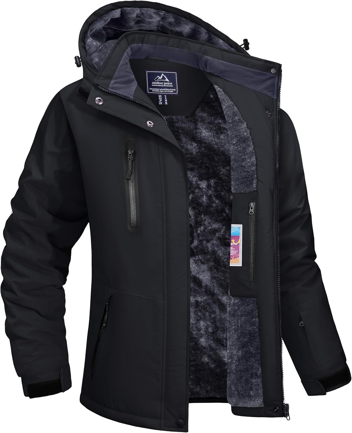 Women's Waterproof Winter Ski Hooded Insulated Jacket Fleece Warm Snow Outdoor Rain Windbreaker
