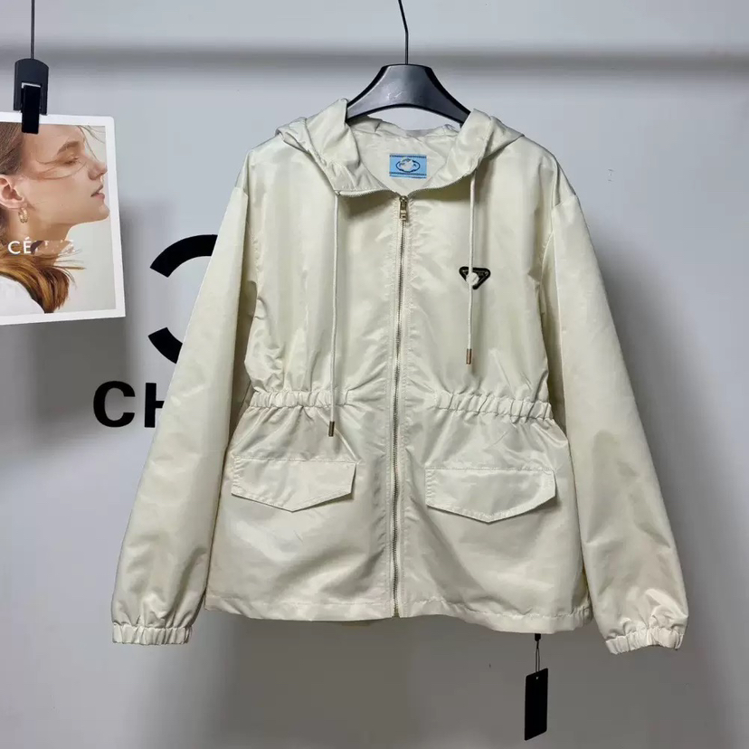 Luxury Womens Jackets Designer Nylon Hooded For Woman Trendy Jacket Black Zipper Classic -15 Waterproof Coats DZG24090910 J57H
