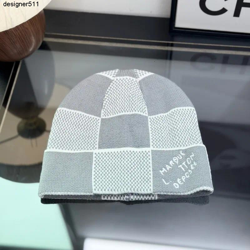 Beanie/Skull Caps new model beanie luxury grid Unisex hat autumn winter knit cap classic leisure outdoors keep warm Cap Designer Travel and Skiing H