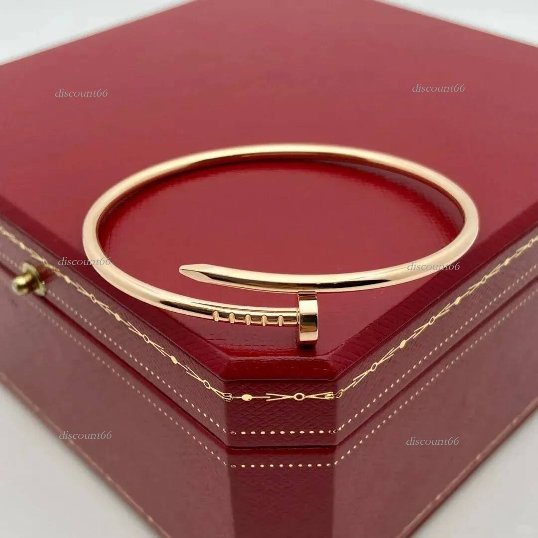 designer Nail High quality luxury Fashion bracelets Screw nail gold bracelet bangle women fine jewelry woman 6mm