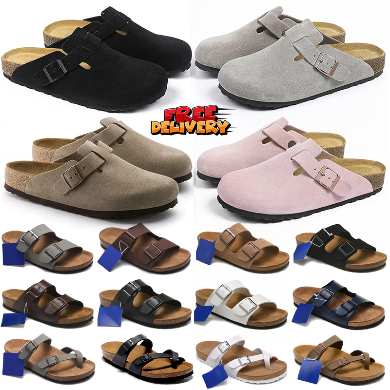 Free shipping birkentsockkmen Designer Slides clogs Sandals clog Genuine Leather fur fleece-lined slippers Breathable birkentsocks Shoes Flip Flops