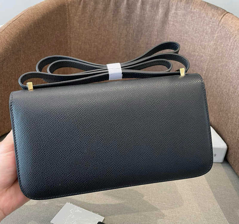 12A AllNew Mirror Quality designer Handmade Wax Thread Elan Bag New Horizontal Style Kangkang Bag Epsom Cowhide Flight Attendant Bag Single Shoulder
