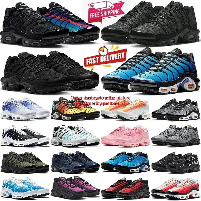 Designer shoes tn men's shoes Free Shipping tn shoe running shoes sneakers mens trainers tns Triple Black White Hyper Blue women men outdoor sp