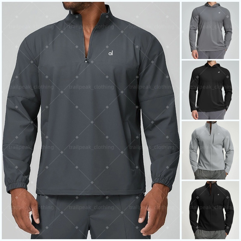 Mens Gym Sweatshirt Half-Zip Zipper Sweatshirt High Quality T Shirt Gym Exercise Fitness Wear Elastic Breathable Trainer Pants Man Clothes