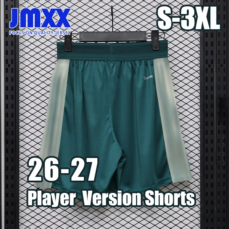3XL XXXL JMXX 26 27 Player Version Shorts Reales Madrides Man Soccer Short Home Away Third Green Mens Sport Pants 2026 2027