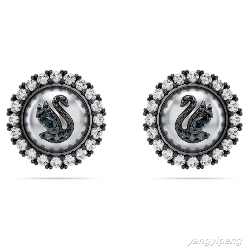 Multiple luxurious crystal pearl pendants and earrings designer for women, clover fan-shaped swans for weddings, parties, fashion jewelry, and gi