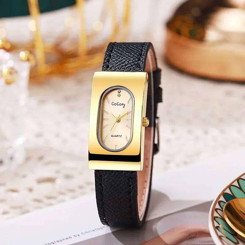Ladies , Premium Rectangle Ins Wind Niche Student Angolan Temperament Quartz H260228-image-1095902869