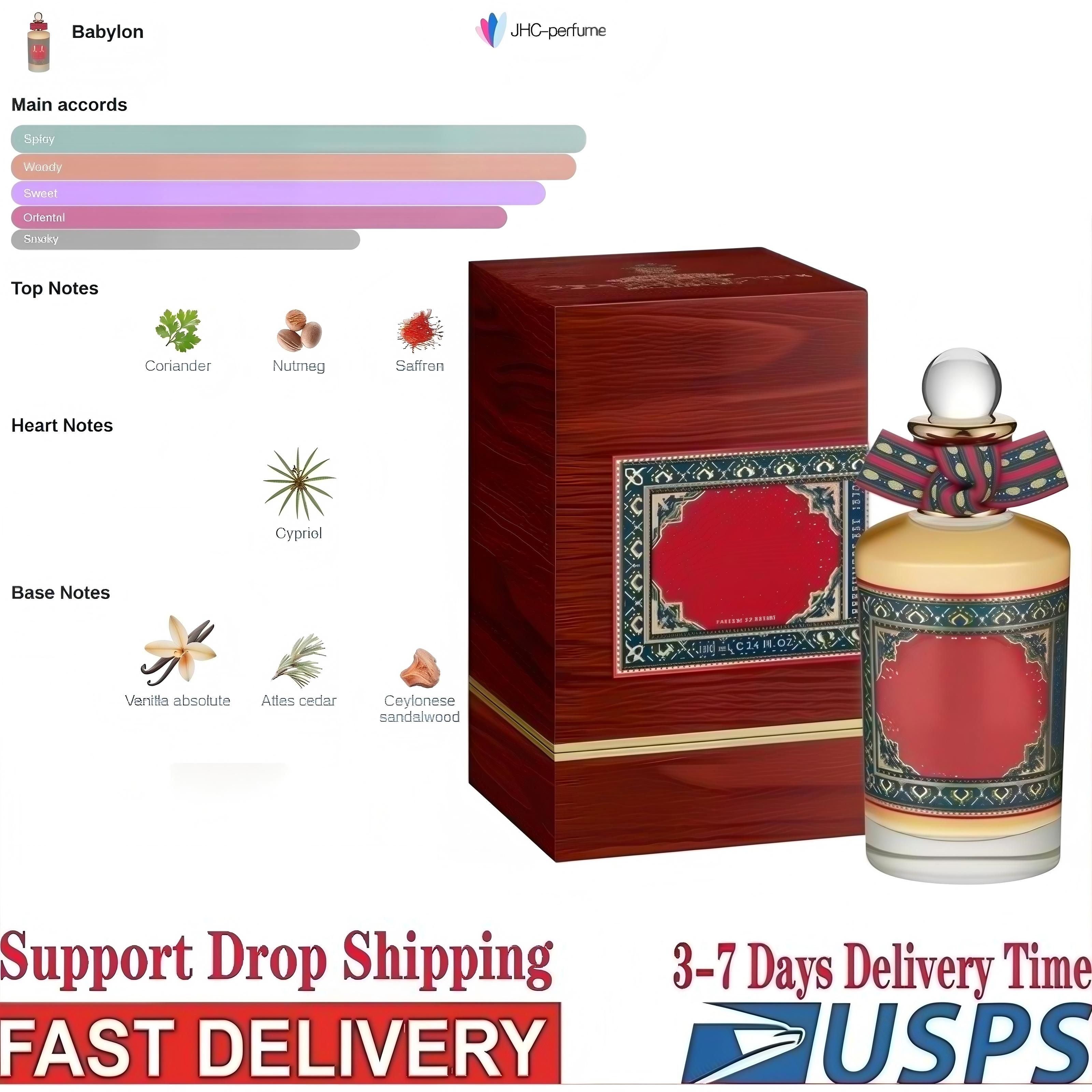US Warehouse Babylon Perfume Women Cologne Halfeti High-Quality 70ml 100ml 200ml EDP 540 Perfume Man Spray for Women Long-Lasting Fragrance 3-7da-image-1095887300
