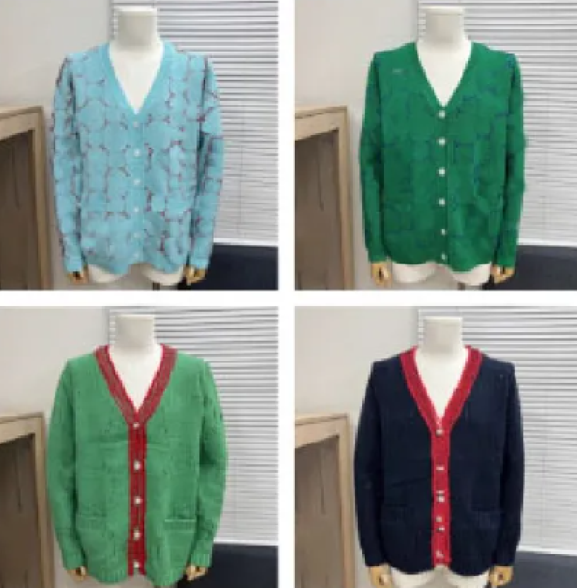 Pulls de créateurs femmes hommes mode motif jacquard cardigan à col en V pulls molletonnés top grade femmes pull en laine de style lâche