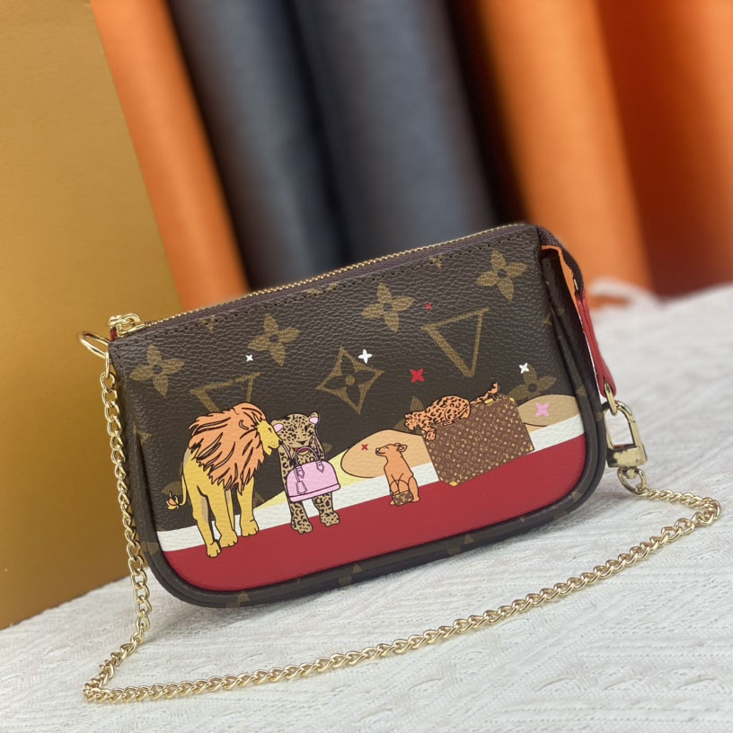 Sacs à bandoulière Liv Gros Luxurys Designers Sacs Sac à bandoulière Mini Sacs à main Pochette Accessoires Mahjong Set Portefeuille Femme Marron