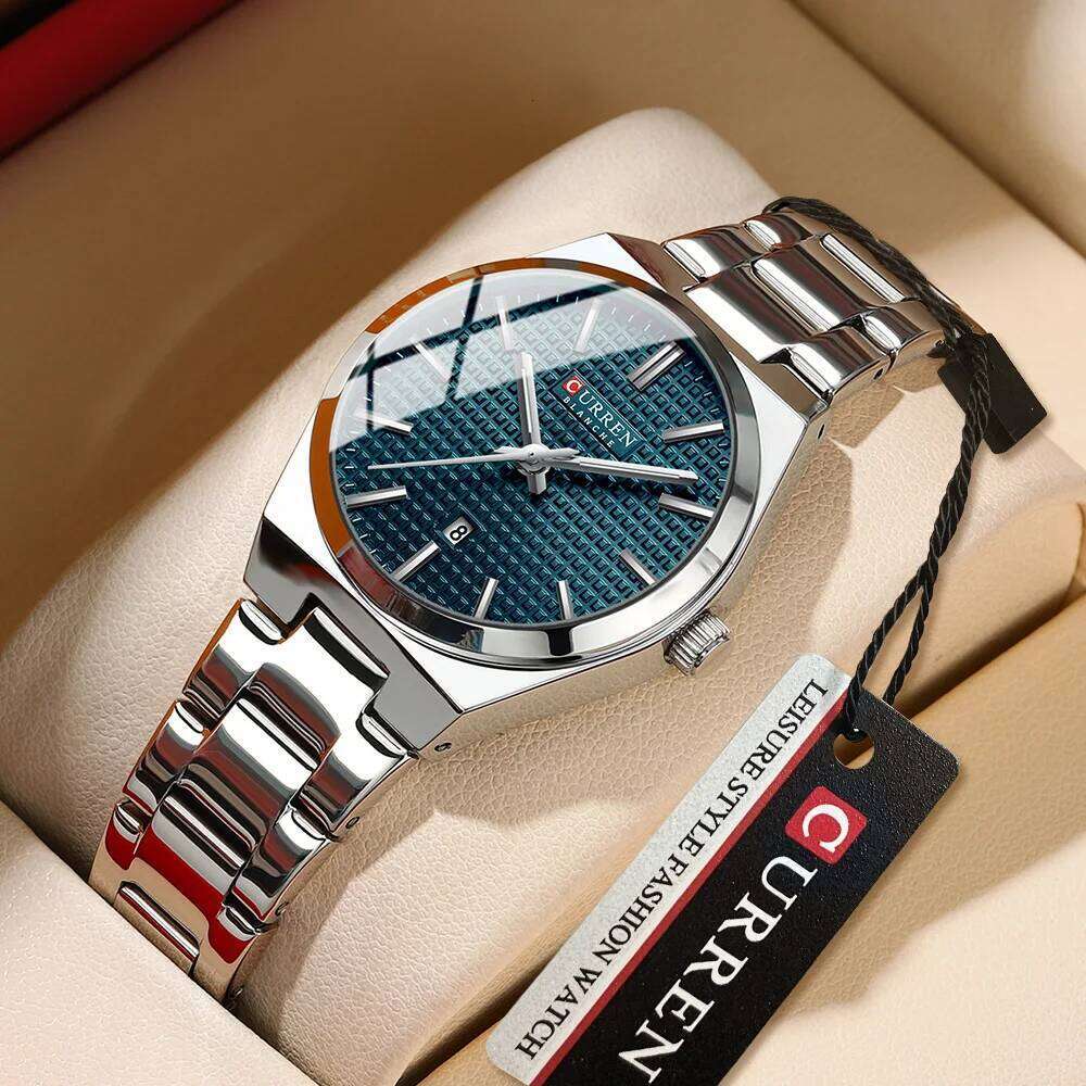 CURREN Brand Fashion Women Quartz Round Small Dial Stainless Steel Strap Girl Wrist with Box H260228-image-1095902127