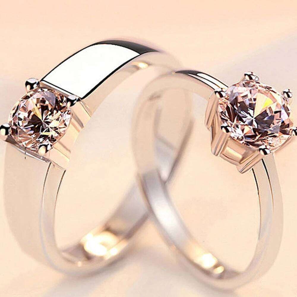 1 Pair Copper Plated Platinum Couple Ring Overlap Opening Five Layer Coating Men Women Finger Jewelry Dropshipping Wholesale H2602228-image-1095884772