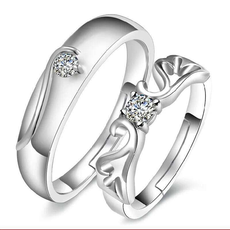 925 Sterling Silver Angel Zircons Ring Couples Fashion Simple Birthday Party Wedding Anniversary Jewelry Gifts H2602228-image-1095884181