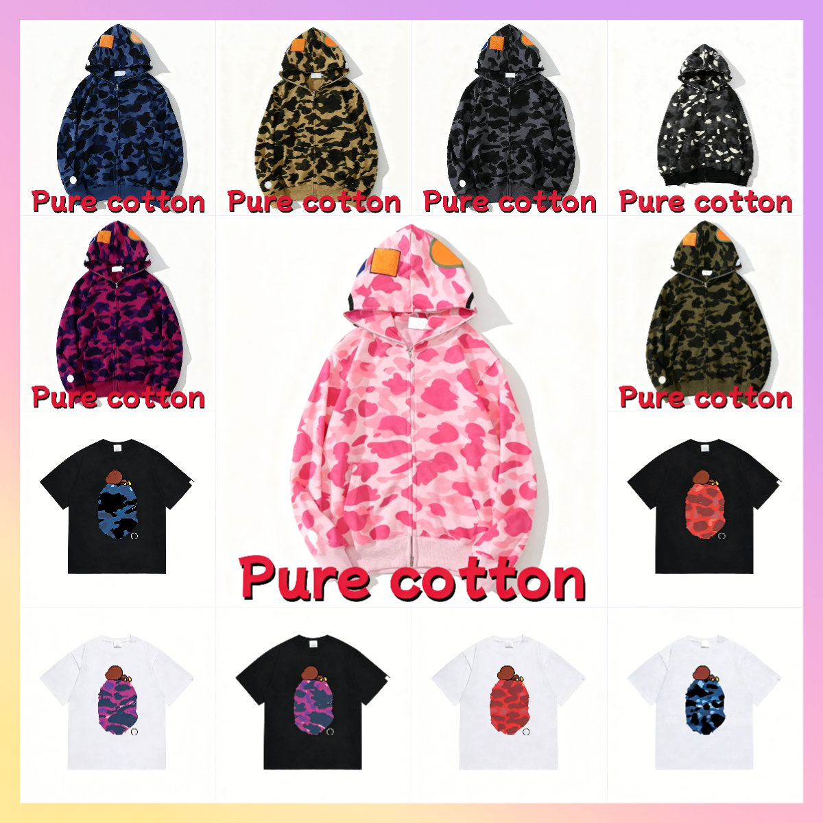 Designer Heren Hoodies t-shirt Volledige Zip Up Jassen Mannen Vrouwen Sweetwear Jas Patroon Hoodie Sweatshirts Voor Mannelijke Kleuren unisex traini