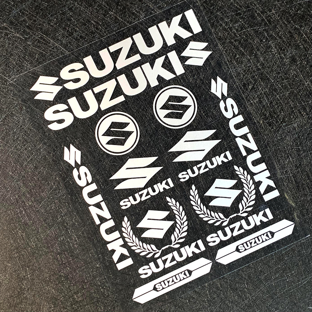 Sticker For Suzuki autobike Mark Transfer type with reflection Motorcycle Custom Black Red Gold Silver Hot Sale code82-image-1095861974