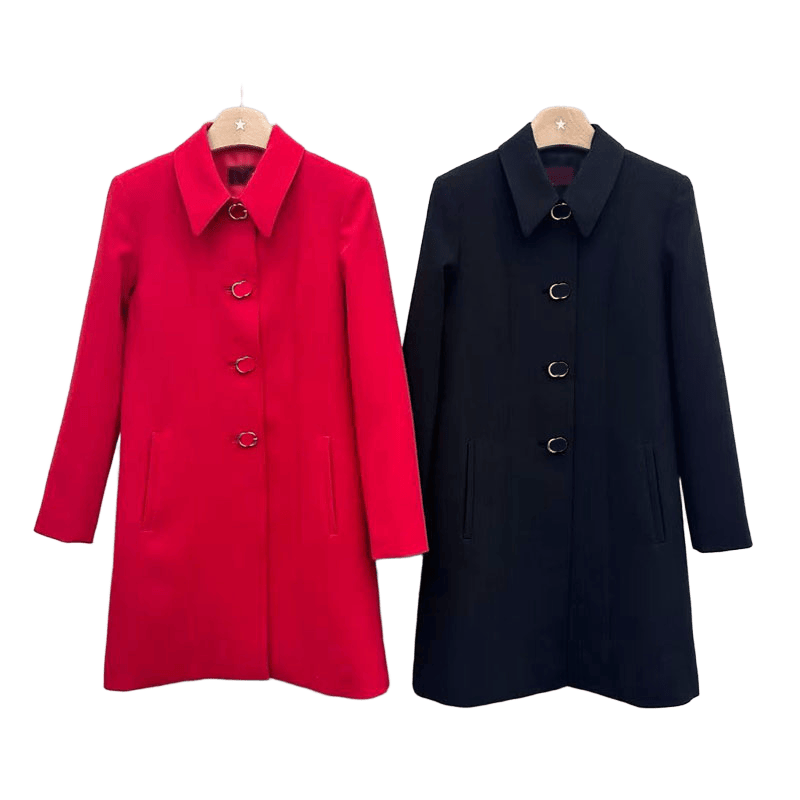 26 Spring/Summer New Designer Trending High Quality Retro Leisure Jacquard Letter Fashion Slimming Wool Fashion Customized Button Lining Women'
