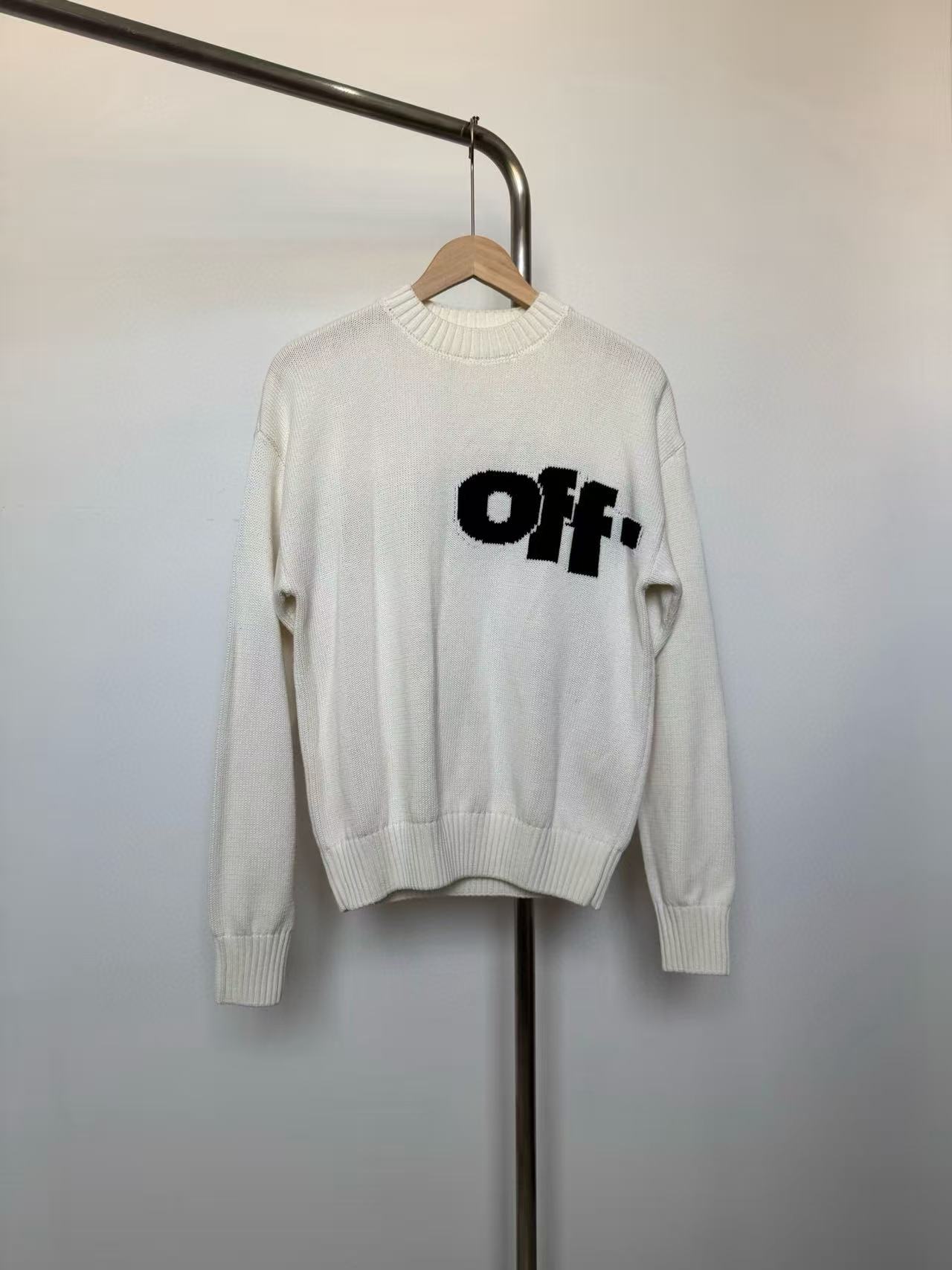 OW22FW Fashion CREWNECK Sweater men women wear designer shirt crewneck long sleeve knitted pullover High street hoodie