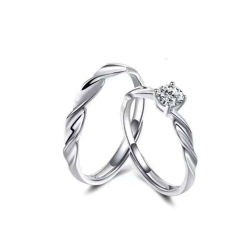 European 925 Sterling Silver AAA CZ Simple MobiusSurround Finger Ring For Women Men Birthday Wedding Valentine's Day Jewelry H2602228-image-1095884527