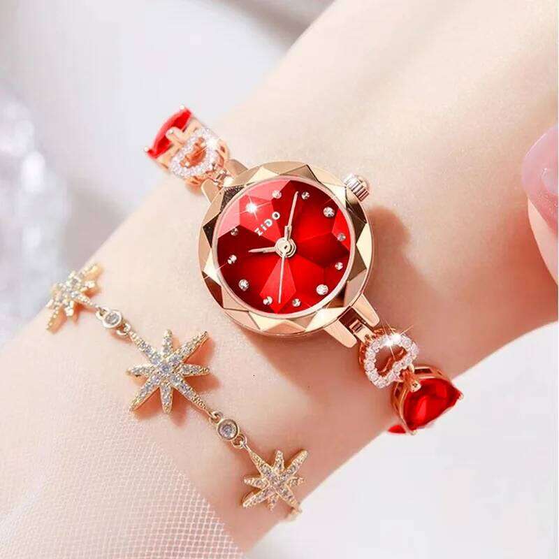 UTHAI L92 Women's Brand Advanced Fashion Light Crystal Inlaid Diamond Waterproof Female Quartz es Clock H260228-image-1095903582