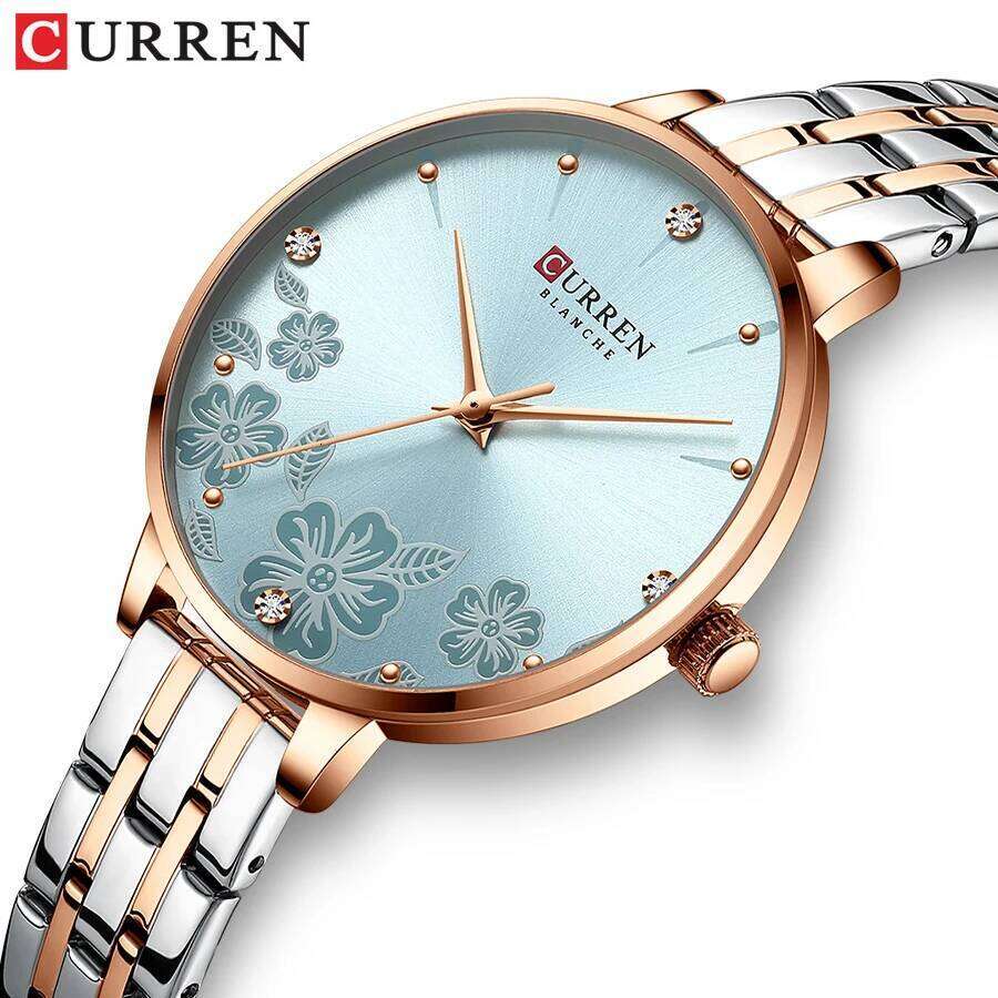 CURREN Brand Fashion Women Stainless Steel Ultra Thin Quartz Woman Romantic Clock Women's es Montre Femme H260228-image-1095902204