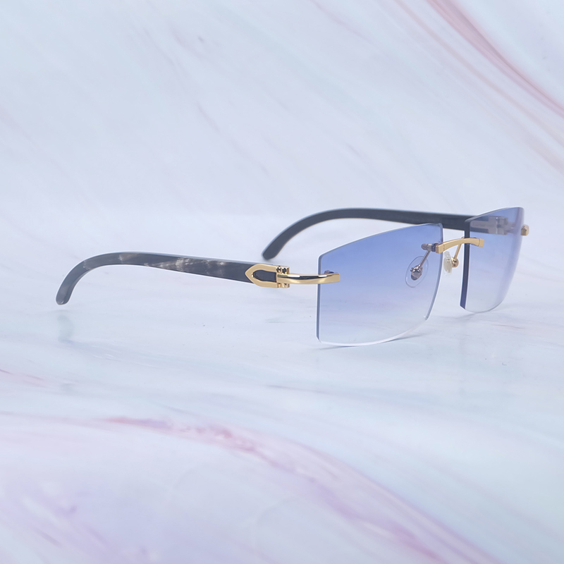 Genuine Black Marble Buffs Sunglasses Mens Decoration Designer Classic Luxury Carter Stylish Mens Decoration Sunglass Natural Buffalo Horn Eyewear 0