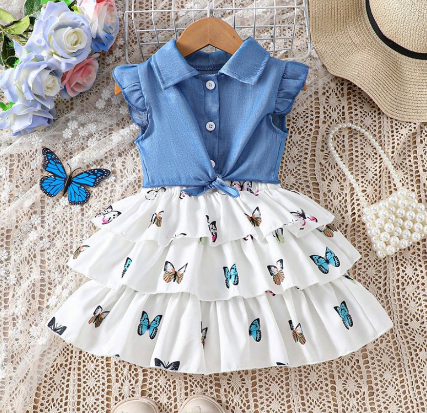 New Designer Kids Clothes Baby Designer Girl Dresses Fashion Clothing Children Luxury Brand Dresses for Baby Girls Designer Dress Little Girl Dre-image-1095862751