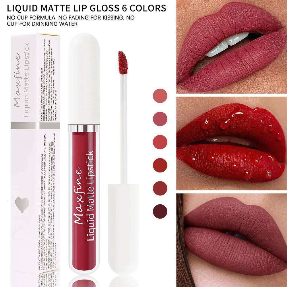 Liquid Durable Waterproof Smudging Glaze Lip Gloss Matte Lipstick Non Peeling Ladies' Makeup H260302-image-1096013945