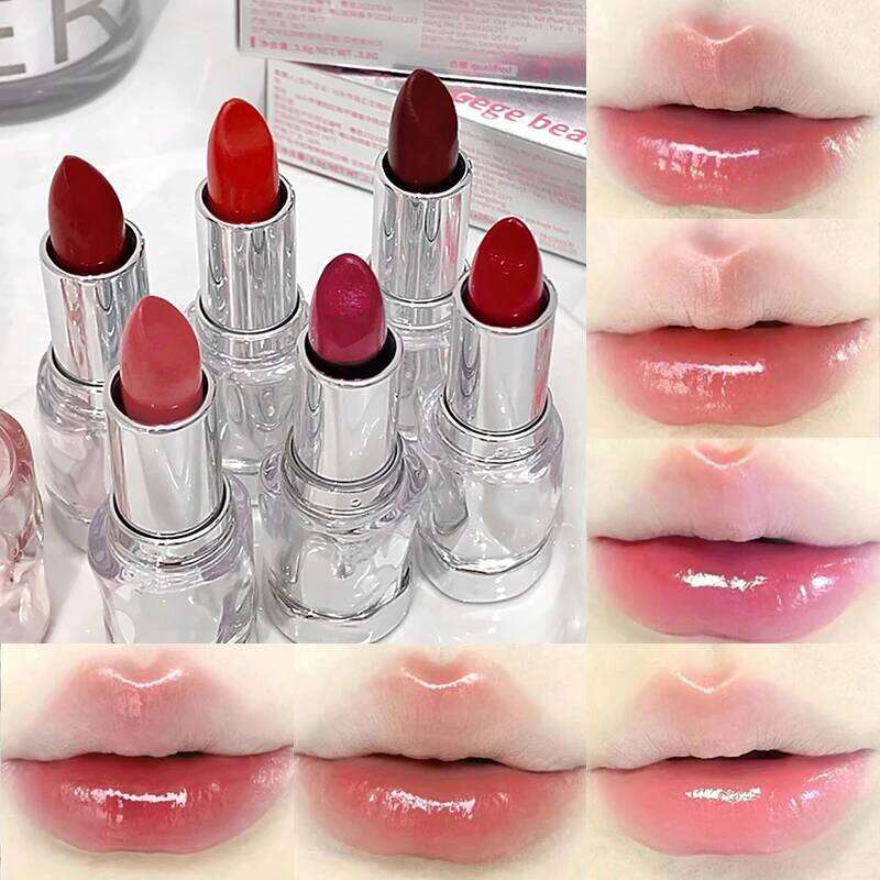 Light, transparent, glossy lipstick, mirror moist, not easy to touch the cup, color, makeup, tender Korean lip gloss H260302-image-1096012603