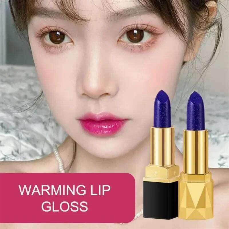 Color Changing Blue Rose Lipstick - Mood Balm Long Lasting Non-Transfer Kiss Proof Lip Makeup H260302-image-1096014450