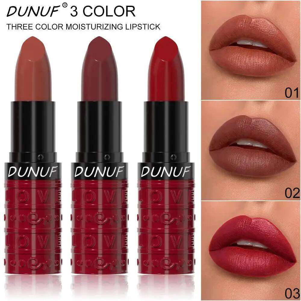 Velvet Matte Lipstick Waterproof Long Lasting Non Transfer Lip Gloss Hydrating Moisturizing 3 Color Choice H260302-image-1096015641