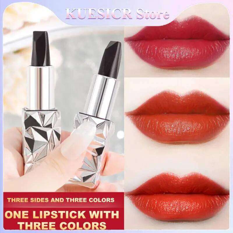 1/3/5pcs Velvet Matte Vegan Lipstick Moisturising Non-stick Waterproof Long-lasting Compact Portable All-round Show Your Beauty H260302-image-1096014011