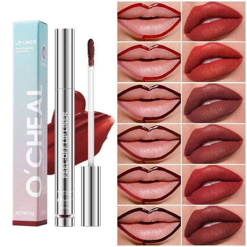 Peel Off Liner Stain Kit - Long-Lasting Waterproof Matte Lip Tint Set for Women, Trend Colors, Easy to Use H260302-image-1096012201