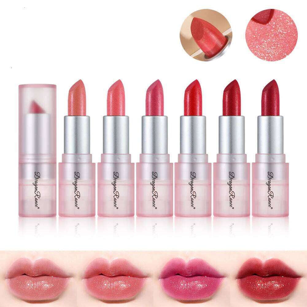 Matte Pearl Fine Shining Crystal Lipstick Delicate Smooth Durable Waterproof Sweatproof Festival Party Versatile Lipsti H260302-image-1096010013