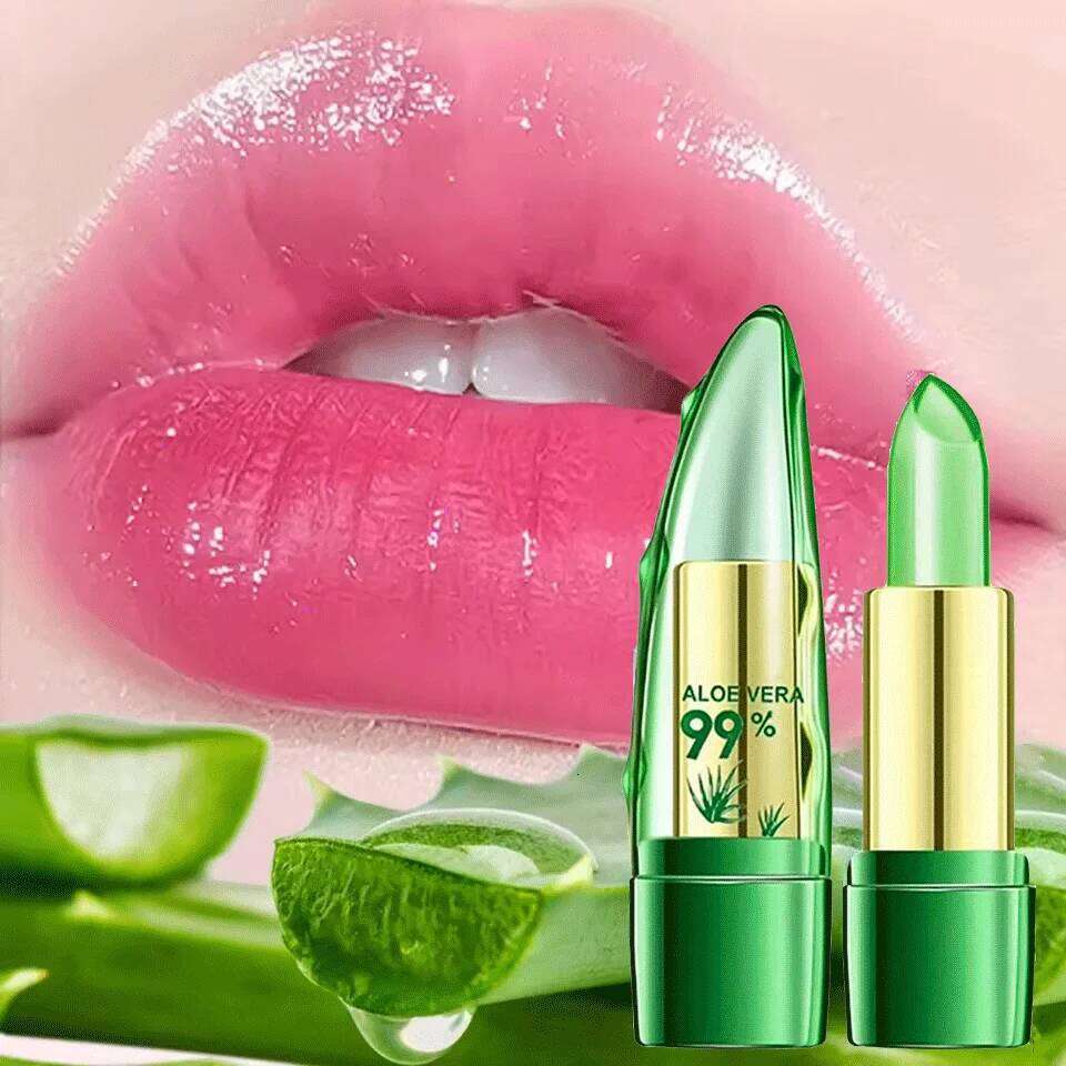 Moisture Lip Balm Aloe Vera Natural Lipbalm - Temperature Changed Color Lipstick Long Lasting Nourish Lips Care Makeup H260302-image-1096010278