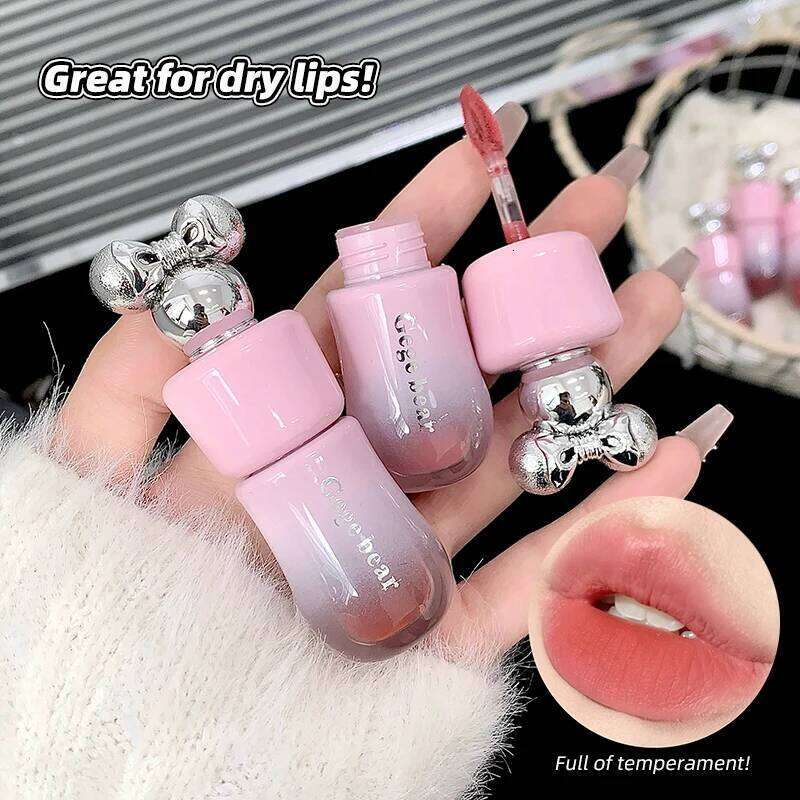 Gege bear Light Glass-Like Lip Lacquer - Mirror Shine, Hydrating Formula Long-Wear Lipstick Lipgloss H260302-image-1096009554