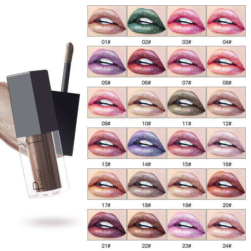 Free Shiping Shimmer Gold Fine Lipstick Pigment Metallic Glitter Sexy Long Lasting Waterproof Lip Sticks Cosmetic Day Gifts H260302-image-1096014231