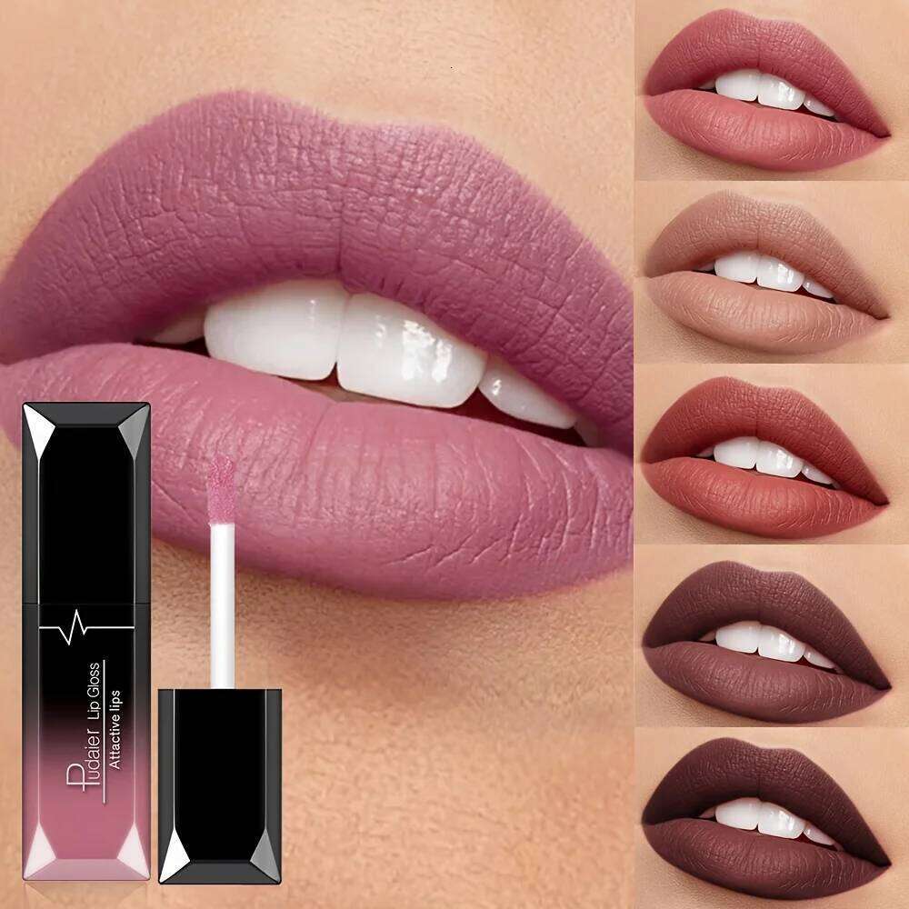 Waterproof Long Lasting Velvet Matte Liquid Lipstick 17 Colors Non Stick Cup High Pigment Kissproof Lip Makeup Gift Set H260302-image-1096015457