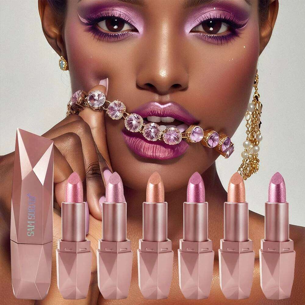 Waterproof Shimmer Lipstick, Moisturizing Long-Lasting Glossy Finish, Perfect for All Skin Types, Daily Use Makeup Essential H260302-image-1096010244