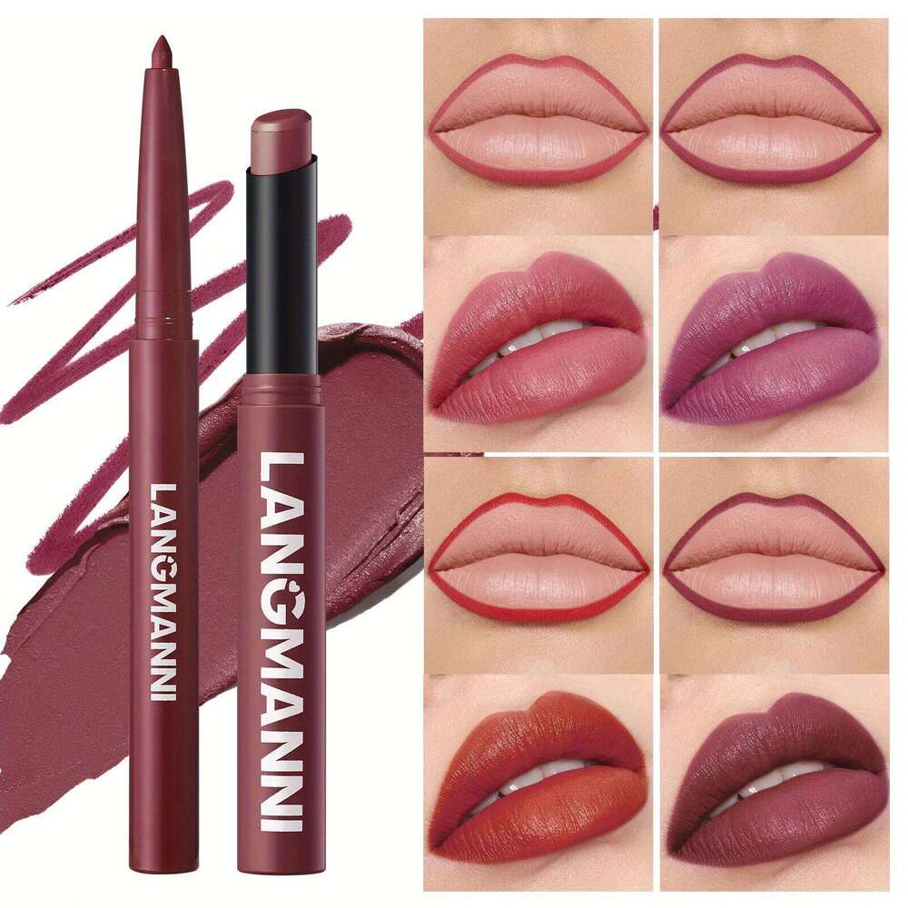 Oblique Rotating Lipstick Lasting & Matte Lip Liner 2 Combination Set H260302-image-1096008732
