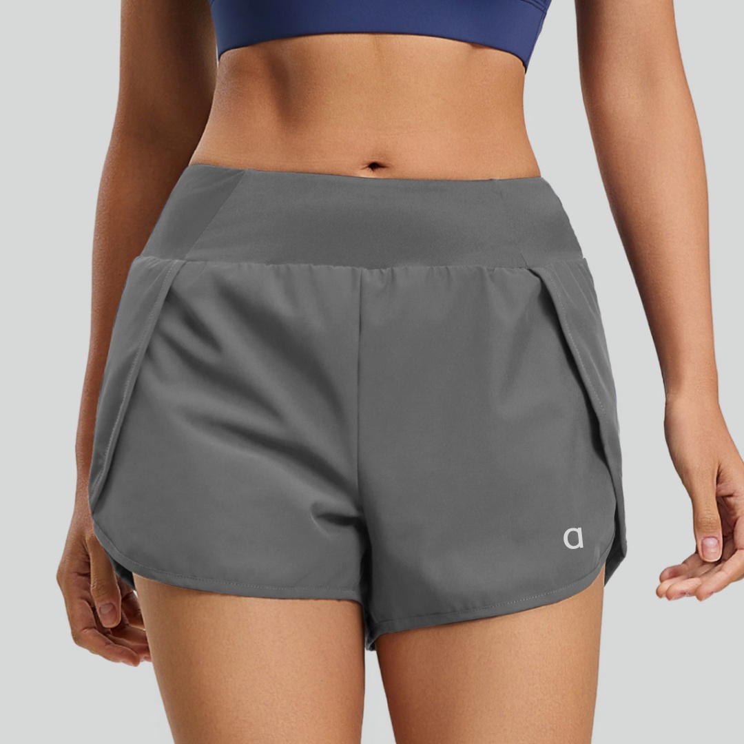 A1898 Women's Breathable Sports Shorts with Side Pockets Ladies Exercise Shorts Three Points Gym Clothes