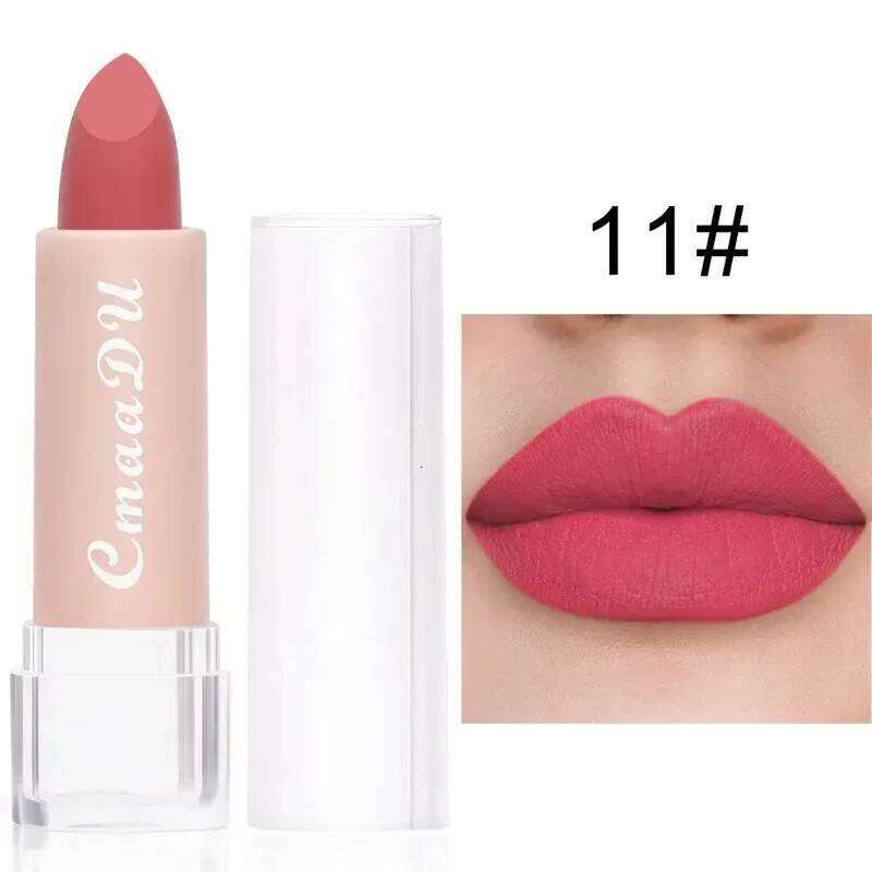 15 Colors Lipstick Waterproof Long Lasting Matte Velvet Mental Nude Glitter Gloss Beauty Red Lip Tint New H260302-image-1096014389