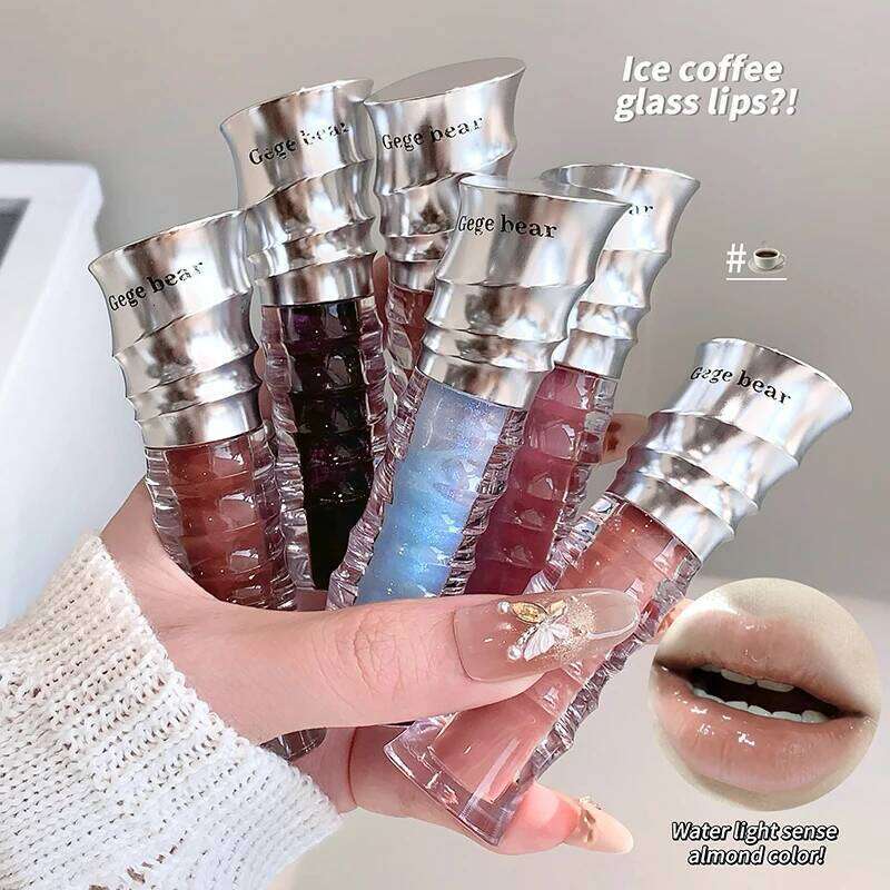 Gege bear Water Light Mirror Ice-Clear Jelly Moisturizing and Color-Enhancing Lip Gloss H260302-image-1096011424