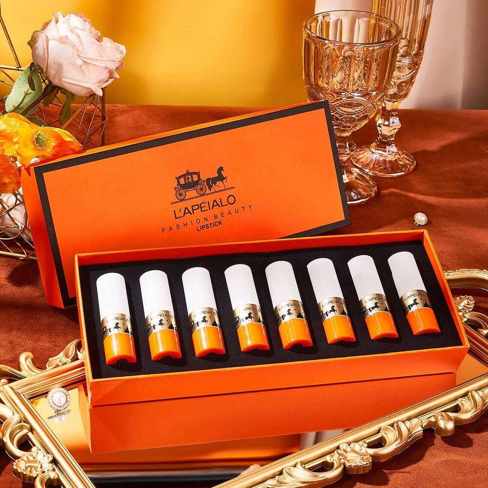 Makeup lipstick set matte stick Moisturizing Mist Lip Balm Gift Box Lipsticks 8 colors gift box H260302-image-1096013181