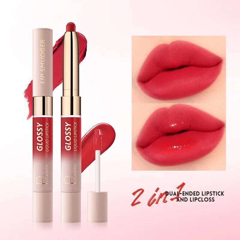 10 colors double-ended gloss matte glaze color reveal liquid lipstick velvet lip honey H260302-image-1096014240