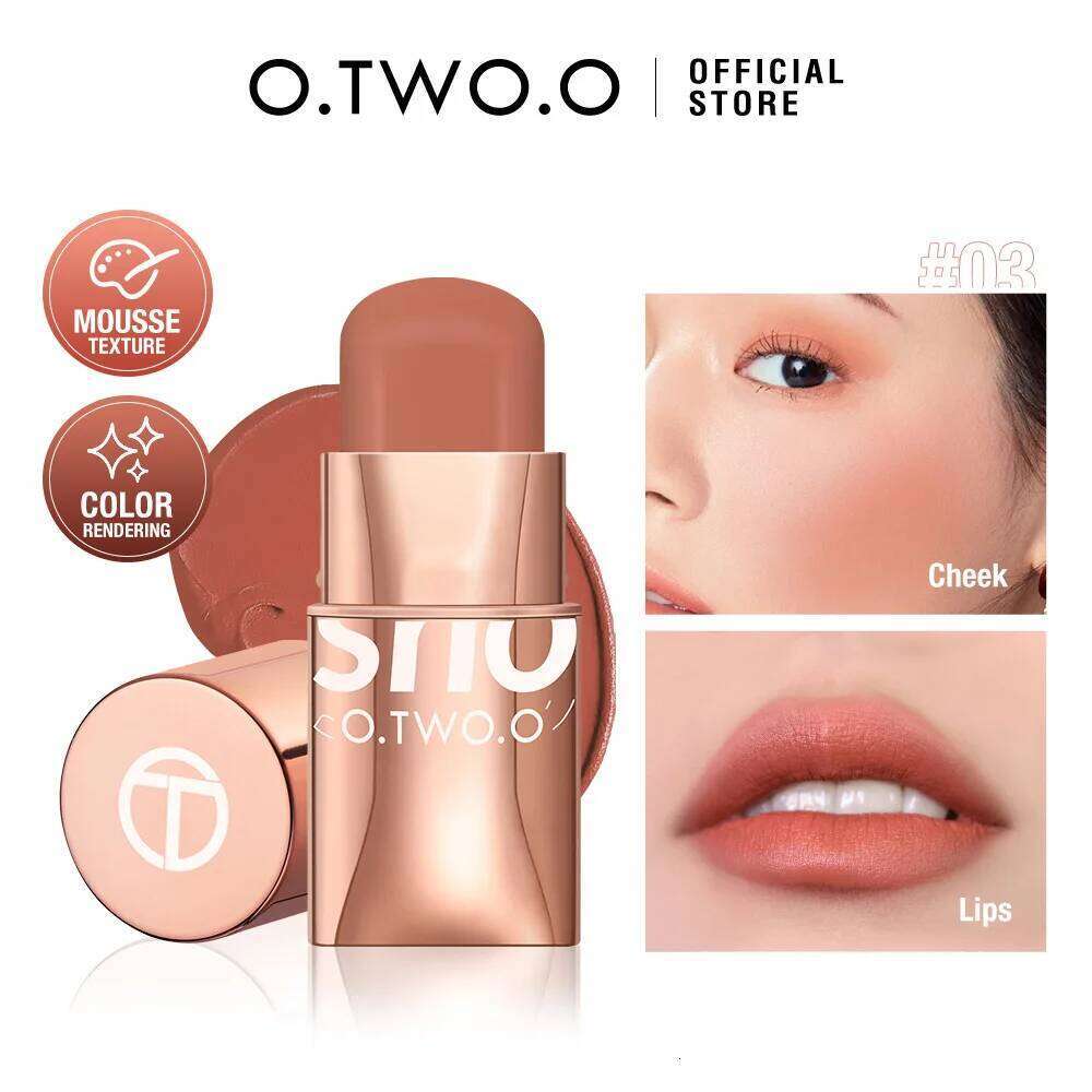 Waterproof Multifunctional Lipstick Blush Eyeshadow 3 in 1 Creamy Smooth Lightweight Longwear Makeup Stick for Cheeks Lips H260302-image-1096014303
