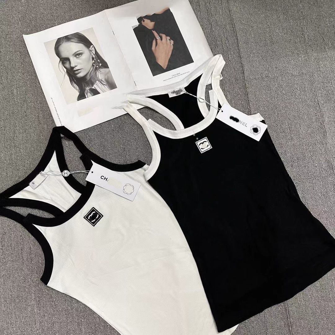 Paris designer CC summer new slim-fit womens sport tank top fashion letter leggings shorts womens top